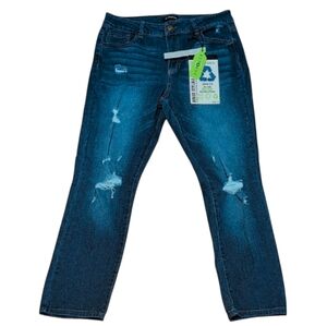 D. Jeans High Waist Straight Leg Ankle Recycled Denim Distressed Jeans N…